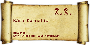 Kása Kornélia névjegykártya